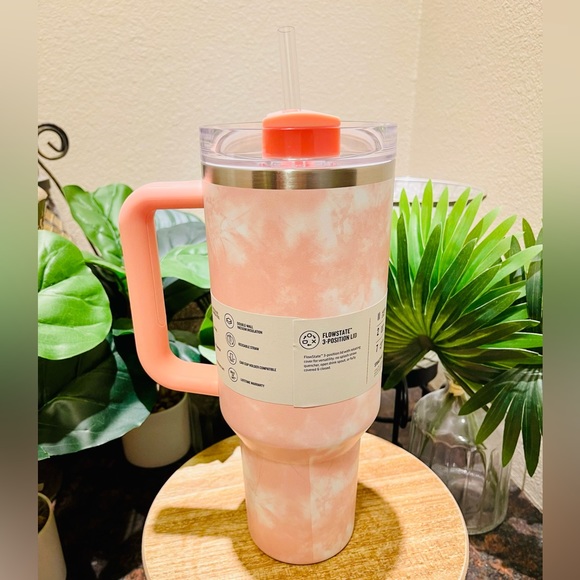 LAST ONE Pretty n Pink Bundle Stanley Tumbler Peach Tie Dye & Lululemon Belt bag - Picture 7 of 16